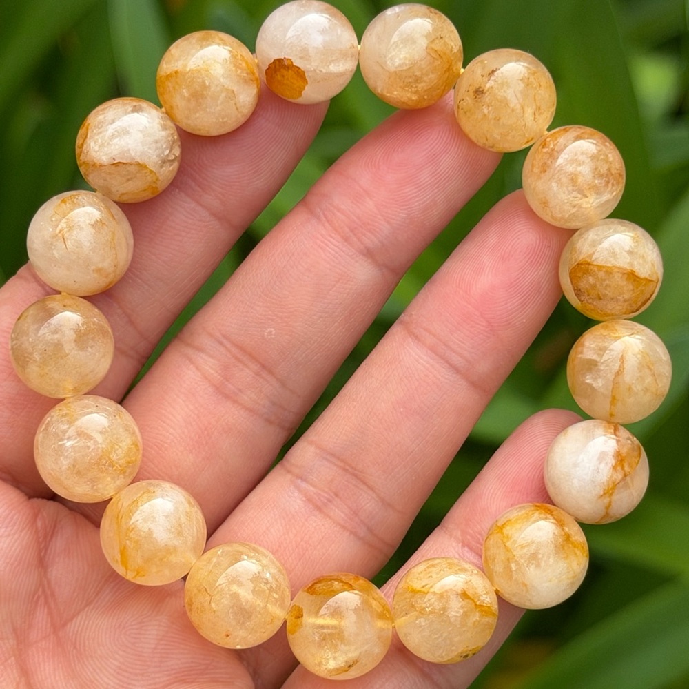 12.5mm stretchable‎ golden healer bracelet 0821